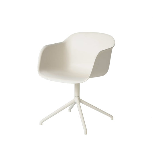 Muuto Fiber armchair swivel base with return kontorsstol White