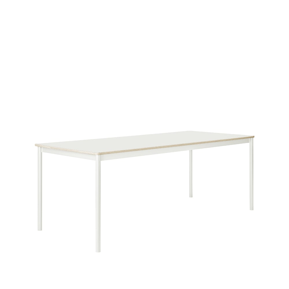 Muuto Base Esstisch White, plywoodkant, 190 x 85cm