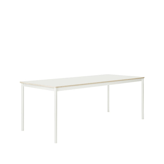 Muuto Base matbord white, plywoodkant, 190x85cm