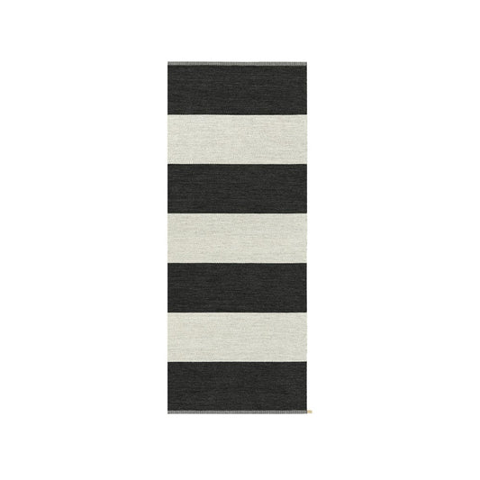 Kasthall Wide Stripe Icon gångmatta Midnight black 200x85 cm