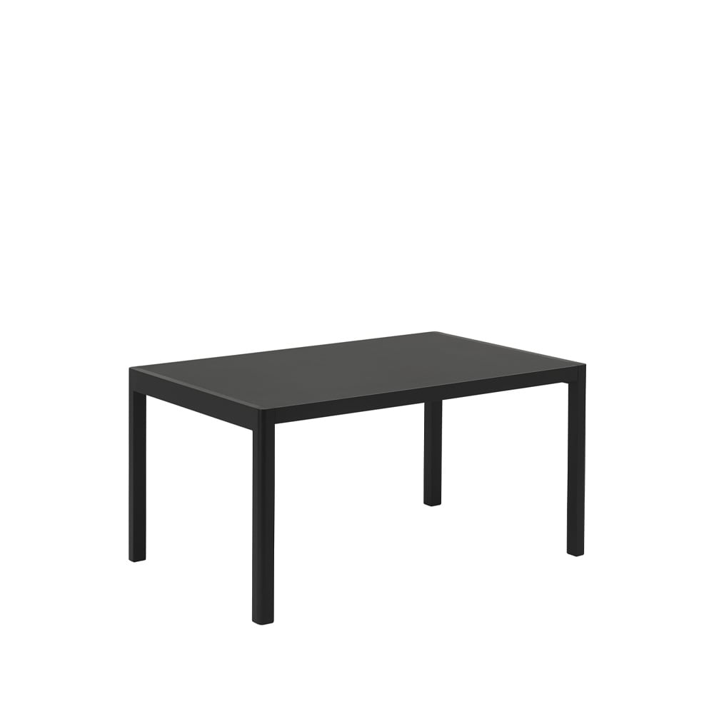 Muuto Workshop Esstisch Black linoleum-Black 140 x 92cm