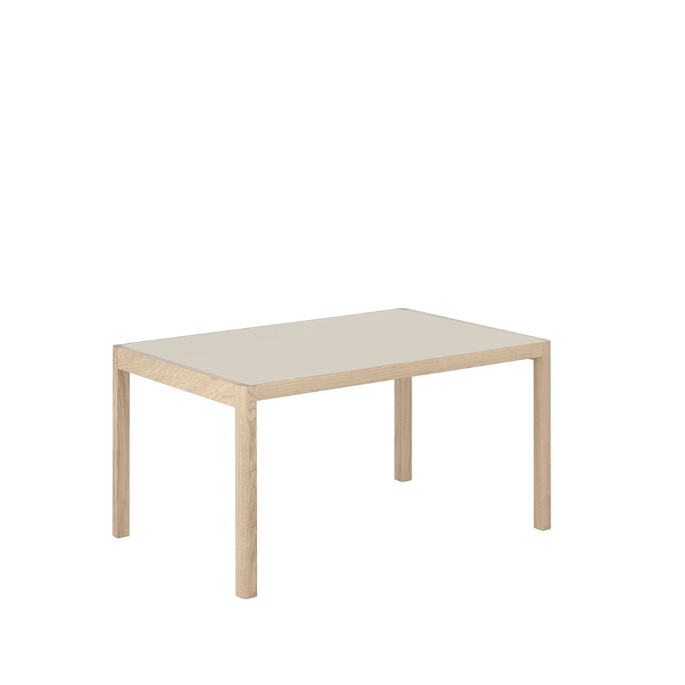 Muuto Workshop Esstisch Grey linoleum-Oak 140 x 92cm