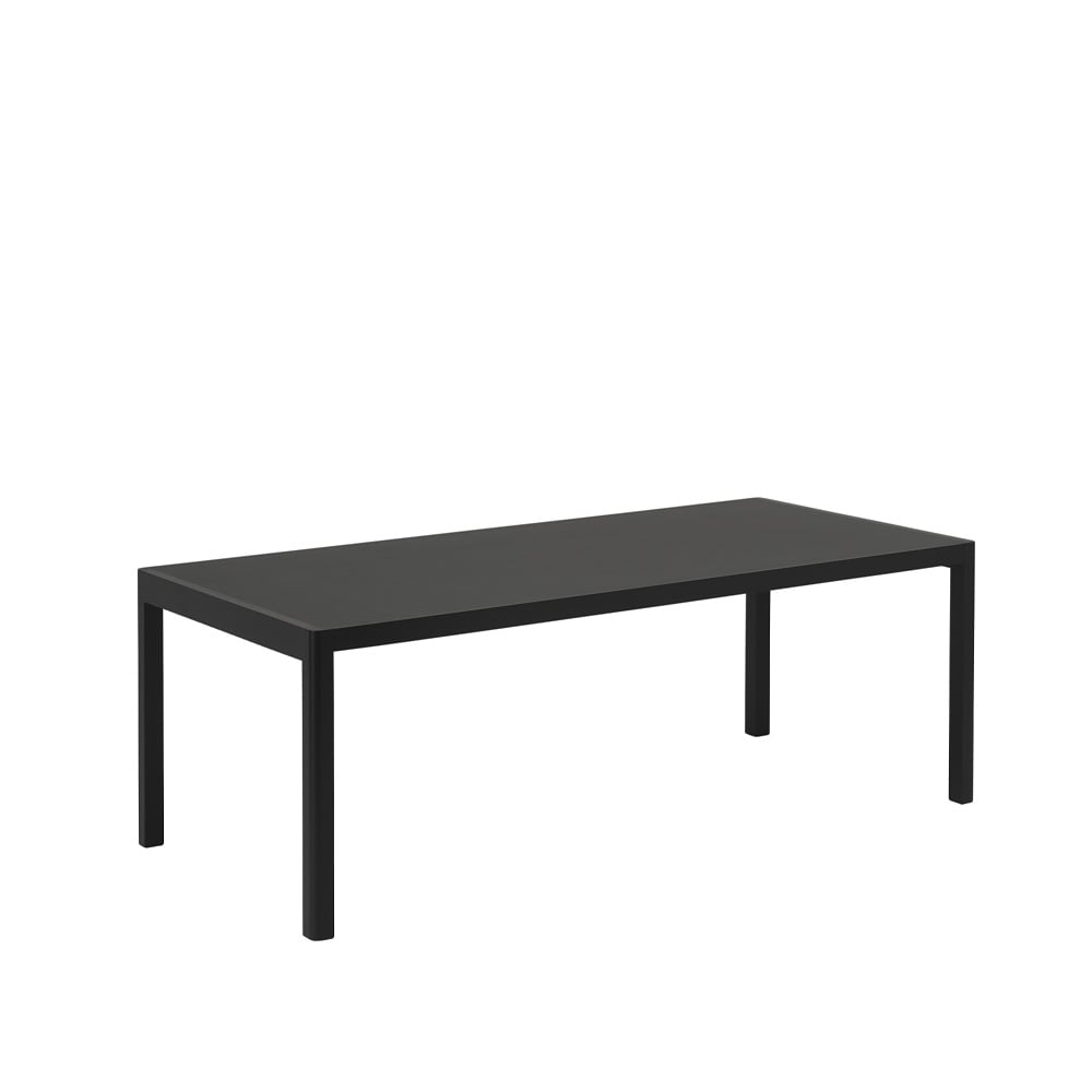 Muuto Workshop matbord Black linoleum-Black 200x92 cm