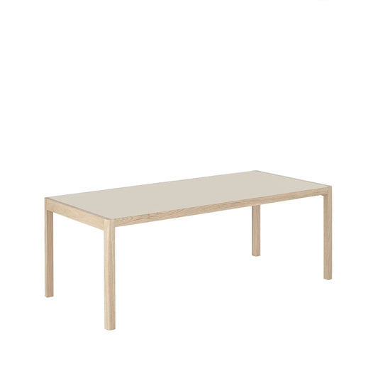 Muuto Workshop Esstisch Grey linoleum-Oak 200 x 92cm