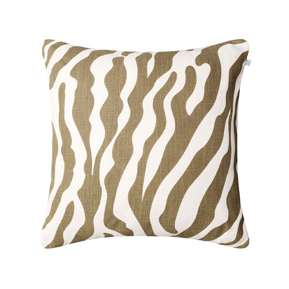 Chhatwal & Jonsson Zebra Outdoor Kissen, 50 x 50 Shitake/off white